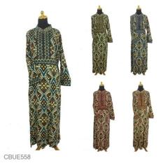 Mila Style - Baju Gamis Batik Payet Pekalongan Motif Rang Rang Kalimantan - Multicolor