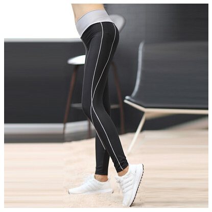 MM stretch running fitness pants Slim fit pantyhose pants I casual pants (Abu-abu
