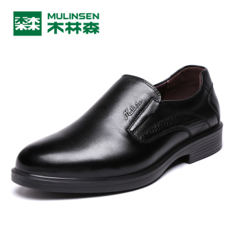 Gambar MULINSEN musim gugur baru pria dress bisnis sepatu kulit sepatu pria (Hitam)