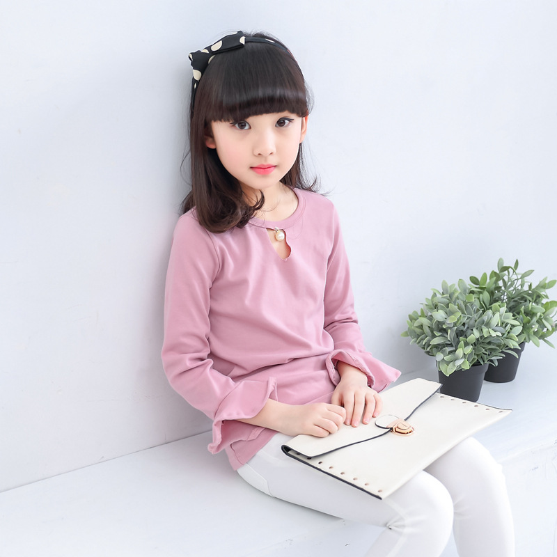 Flash Sale Musim Semi dan Gugur versi Korea baru dari t-shirt bottoming kemeja (