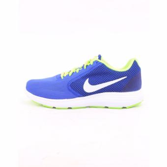 Gambar NIKE REVOLUTION 3 RACER BLUE WHITE VOLT BLACK