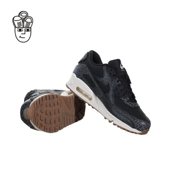 Gambar Nike Women s Air Max 90 Premium Retro Running Shoes Black  Black Sail Gum Med Brown 443817 010   intl