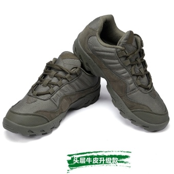 Gambar NSW Army Male Commando Combat Desert Winter Outdoor Hiking BootsLanding Tactical Military Shoes Men Casual Leather Shoes (Size 39  45) Green   intl
