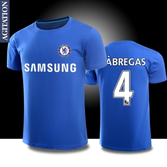Gambar Olahraga sepak bola dengan Jersey t shirt (Chelsea blue 4)