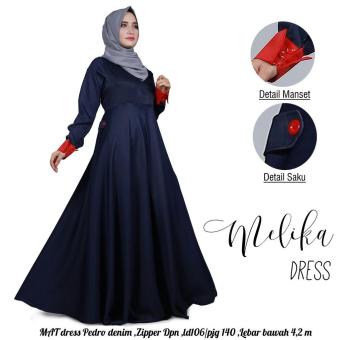 Gambar PAKAIAN MUSLIM   Baju Gamis Modern Muslim Wanita Longdress PestaPolos MALIKA