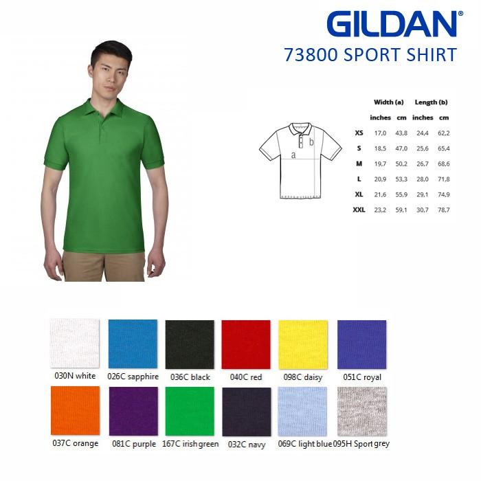 Polo Shirt Polos Gildan 73800 Sport Shirt Xs S M L Xl Original Murah - D9D66D