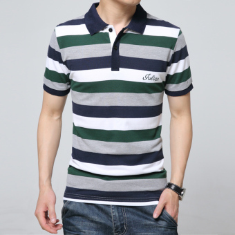Tren hitam dan putih musim gugur remaja bottoming kemeja t-shirt (803 garis-