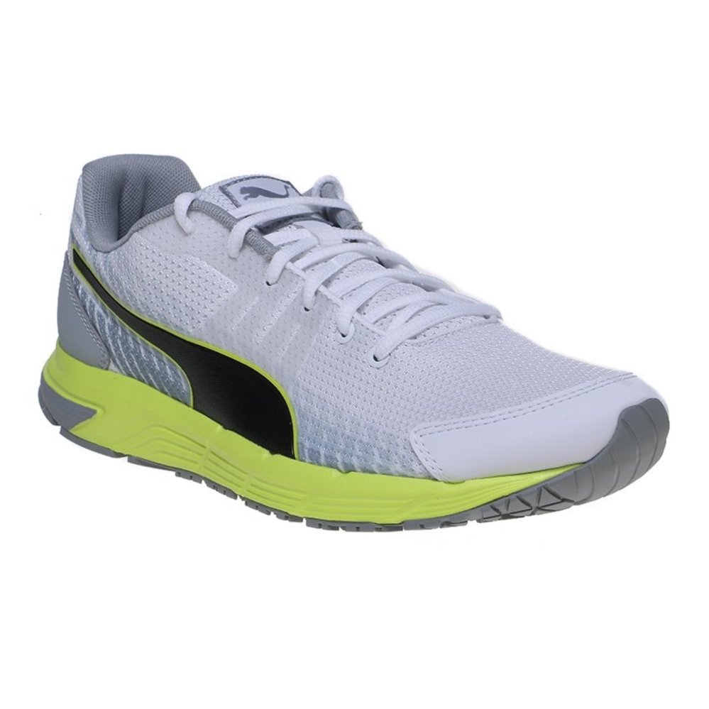 ... Puma Sequence v2 Men's Running Shoes - White-Safety Yellow | SepatuLari ...