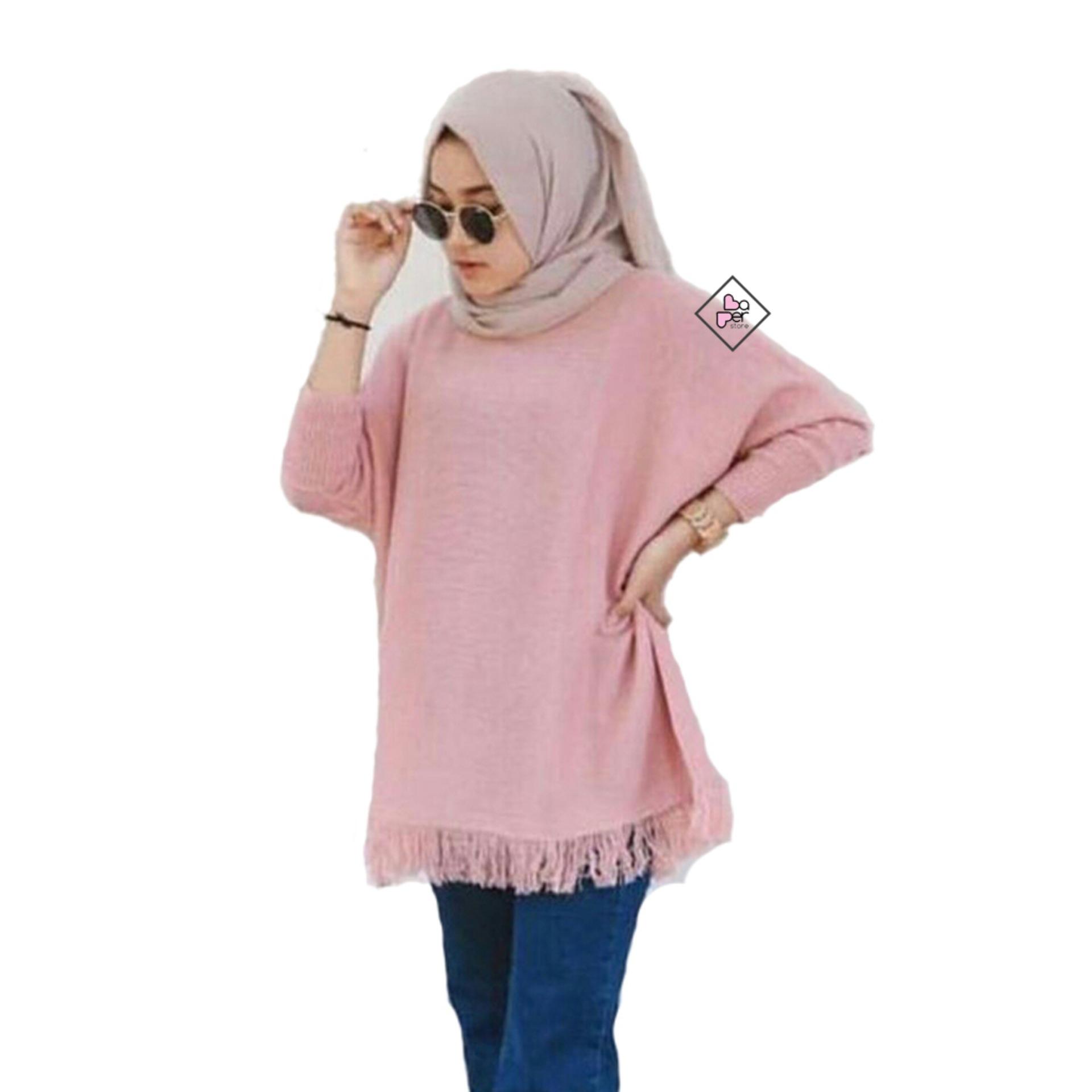 Raida Blouse Sweater Wanita Rajut PROMO MURAH Best Seller Fashion