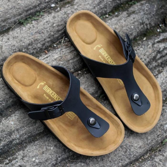 Sandal birkenstock pria japit hitam premium