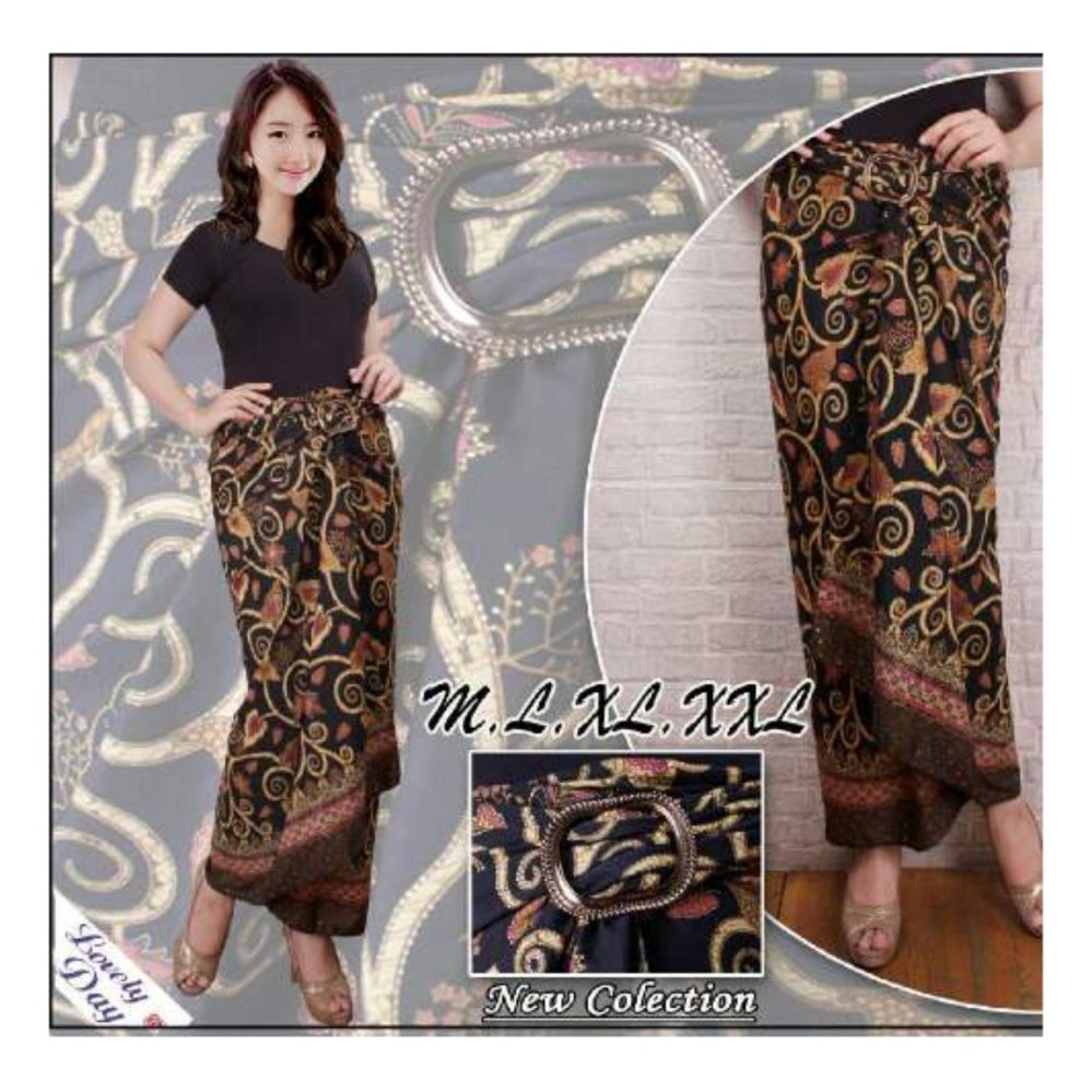 SB Collection Rok Lilit Batik Dewi Long Skirt-Hitam