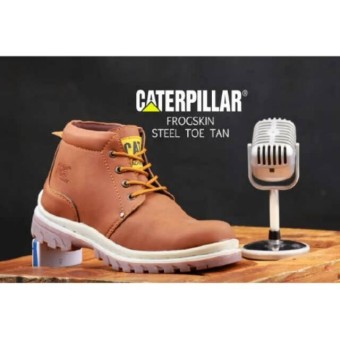 Gambar Sepatu Boots Caterpillar Safety Frogskin Murah Semi Boot CasualPria