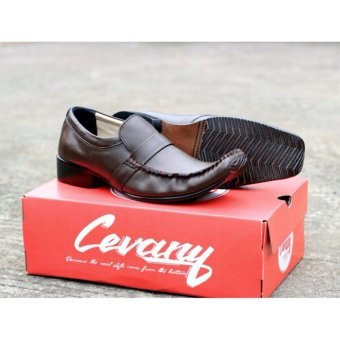 Gambar SEPATU CEVANY PANTOPEL KULIT ASLI SEPATU FORMAL PRIA CEVANYYAMANAKA ( COKLAT )