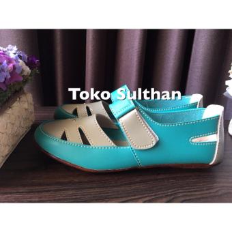 Gambar Detail Barang Sepatu Flat Shoes Yutaka - Cream Toska Terbaru