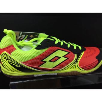 Gambar Sepatu Futsal Lotto Tacto 500 Id Red Yellow Original 100%