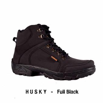 Jual sepatu pria tracking Hummer Husky Full Black Online