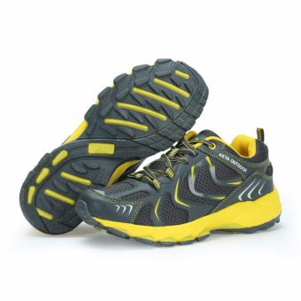 Harga Sepatu Running Lari Olahraga KETA 193 Abu Kuning Online Terjangkau
