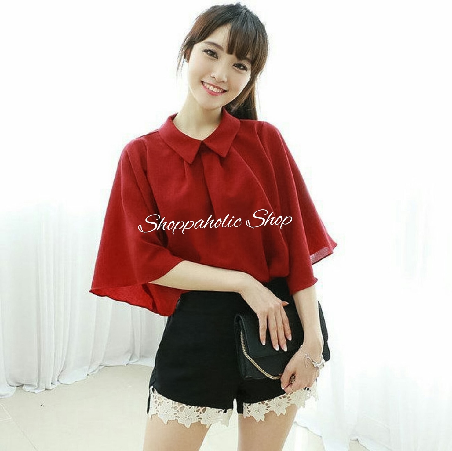 Shoppaholic Shop Blouse Wanita Gili - Navy / Baju Wanita / Blouse Korea / Atasan Wanita / Baju Formal / Kemeja Wanita / Kemeja Formal / Atasan Muslim / Kemeja Cewek Tunik Shoppaholic Shop Blouse Wanita Gili - Navy / Baju Wanita / Blouse Korea / Atasan Wanita / Baju Formal / Kemeja Wanita / Kemeja Formal / Atasan Muslim / Kemeja Cewek Tunik
