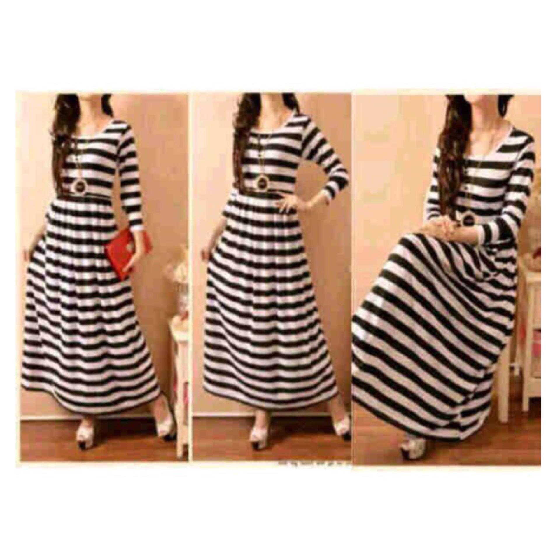 Shoppaholic Shop Maxi Dress Muslim Salur / Dress Muslimah / Hijab Muslim / Gamis Syari / Baju Muslim / Fashion Muslim / Dress Muslim / Fashion Maxi / Setelan Muslim / Atasan Muslimah