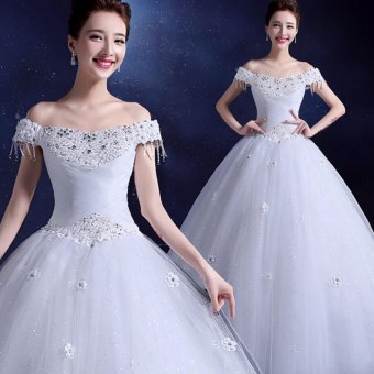 Gambar Slim Waist Ivory Ball Gown Bridal Dress Leondo Wedding Dress Gowns Wholesale Price   intl