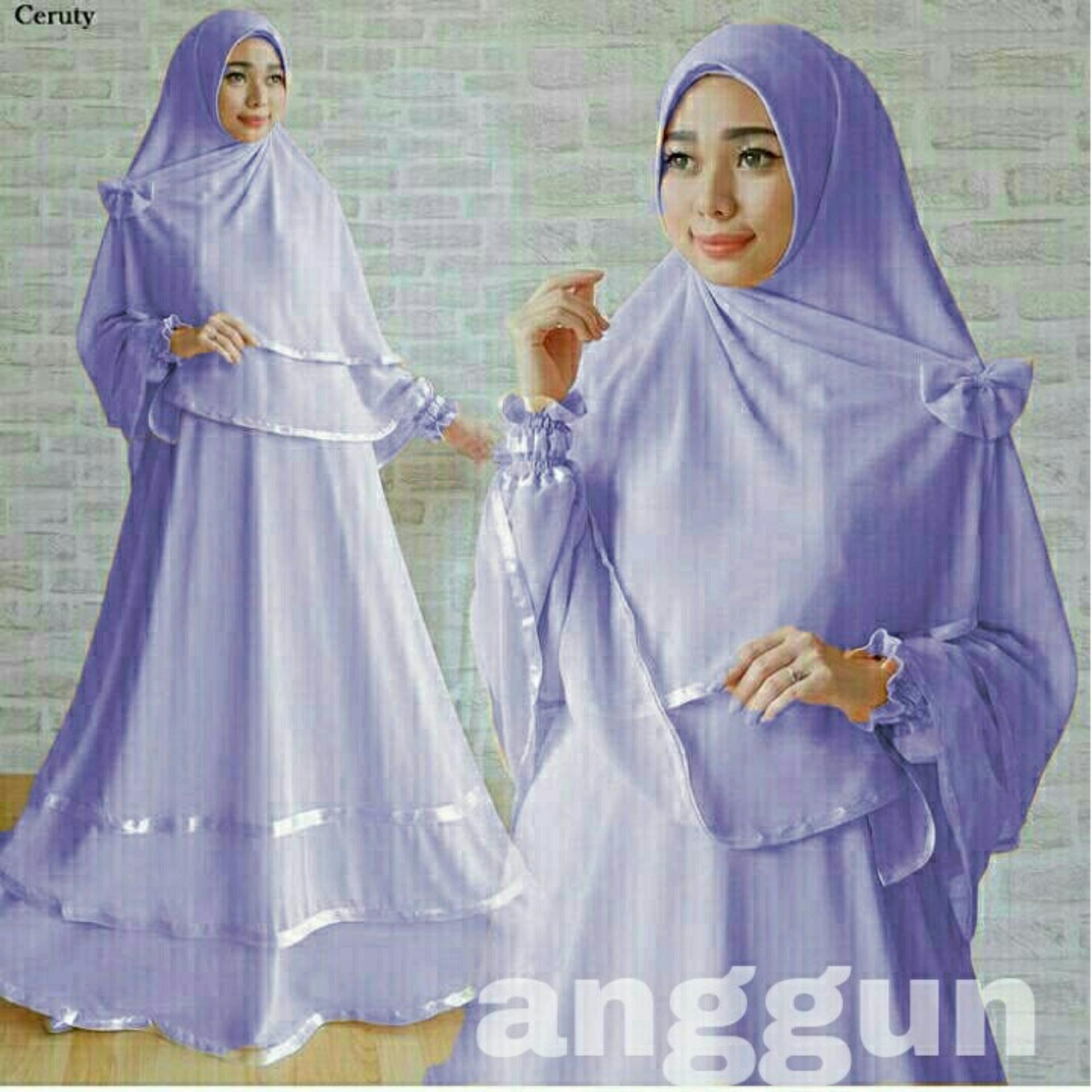 Snowshopkita Dress Muslimah Gamis Syari Anggun - Ungu Muda