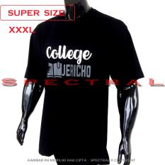 Spectral – Kaos Distro SUPER BIG SIZE XXXL 100% Soft Cotton Combed Jumbo BIGSIZE T-Shirt Fashion Ukuran Besar Polos Celana Atasan Pria Wanita Katun Bapak Orang Tua Gemuk Gendut Simple Sport Casual Halus Baju Cowo Cewe Pakaian Super Size 3L – COLLEGE BLACK
