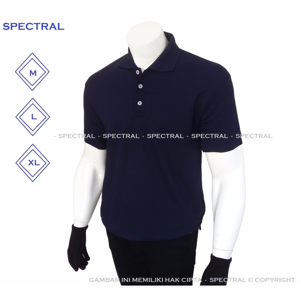 Spectral - Polo Shirt Polos M L XL Lengan Pendek Kaos Kerah Pakaian Berkerah Atasan Pria Wanita Cewe Cowo Lacos Pique Lacost Fashion Simple Keren Simpel Formal Casual Korean Bagus Murah - Ungu