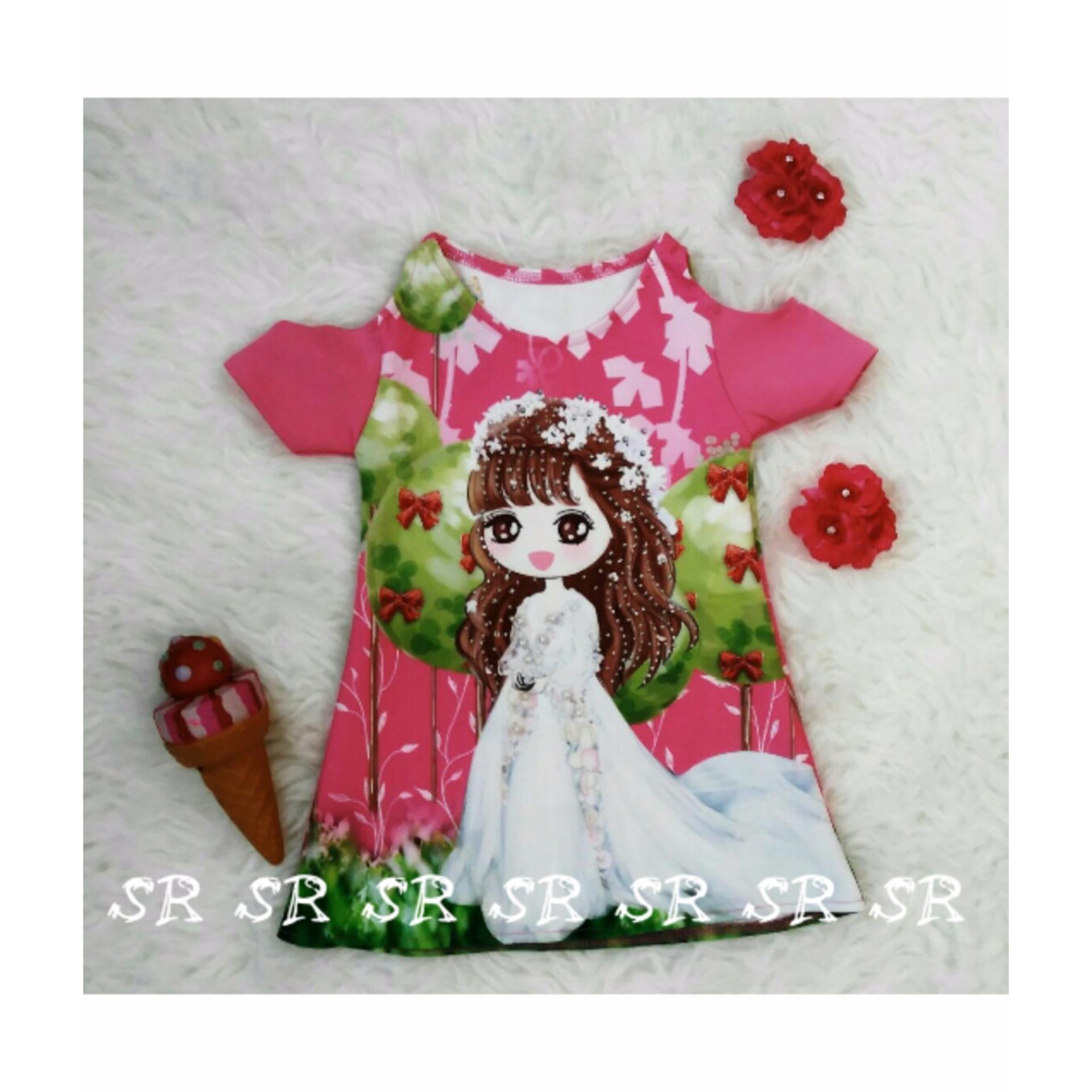 Tergantung Anak SR Collection Pakaian Anak Perempuan Dress Sabrina Unik 0103 - Size 1 2 3