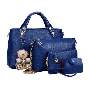 Tas Fashion - High Quality Korean Style 4in1 - Biru