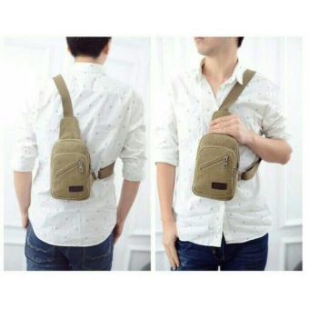 Tas Selempang Pria . Kanvas Canvas 364 - Coklat Tua Juni 2018 - 2 Tas Selempang Pria . Kanvas Canvas 364 - Coklat tua - 2