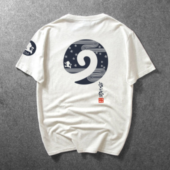 Jual Tide merek Wukong lengan pendek t shirt (Abu abu pakaian Wukong
spiral) Online Review