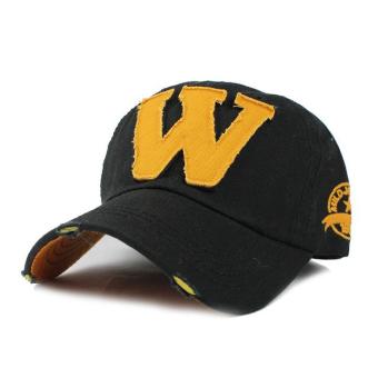 jual topi luar ruangan style distressed sport bone snapback bisbol bordir huruf w katun hitam jual topi luar ruangan style distressed sport bone snapback bisbol bordir huruf w katun hitam