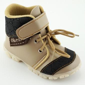 TrendiShoes Sepatu Boot Anak Bayi Laki-Laki OkeBoy DDOKB - Beige