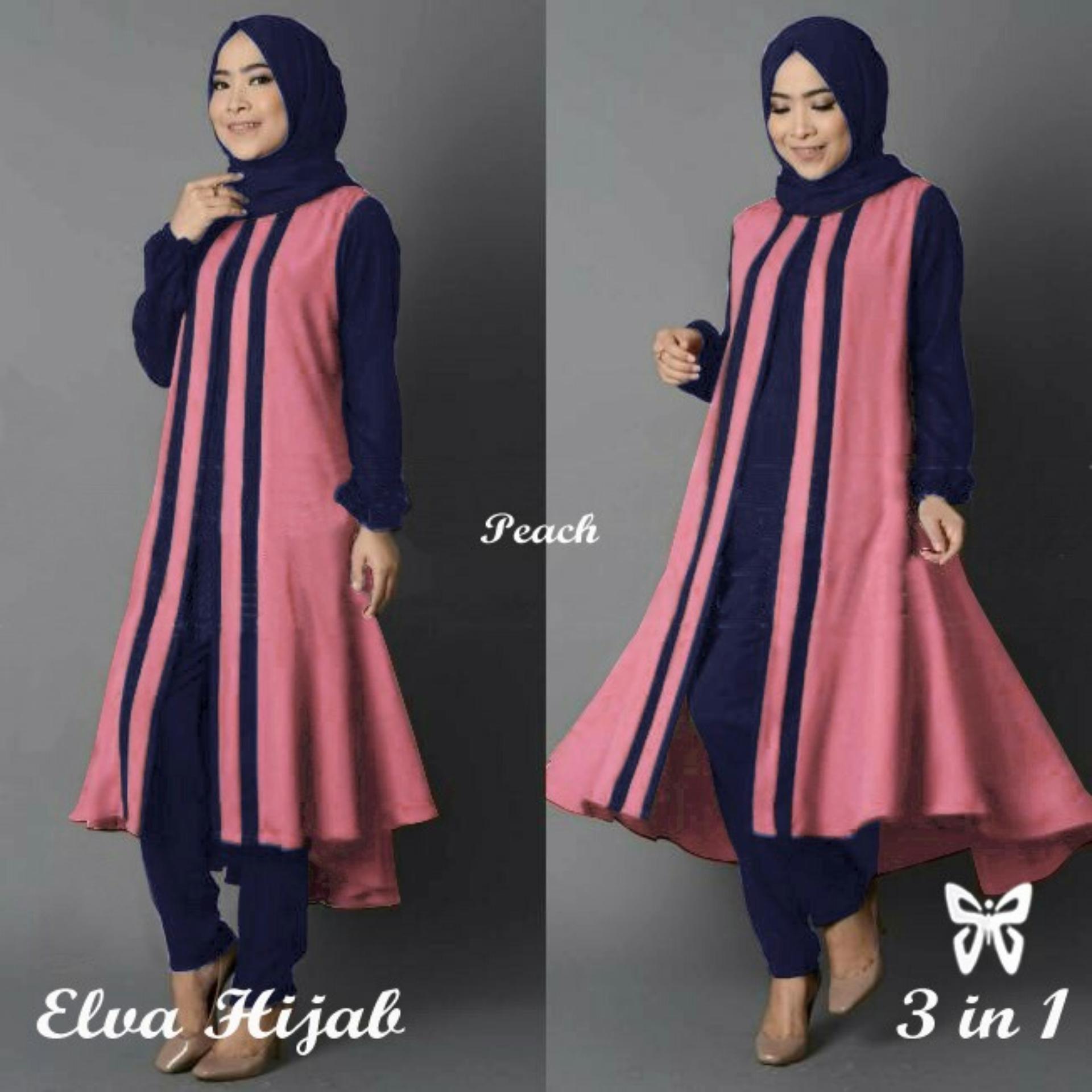 UC Dress Gamis Muslim Meyri / Gamis Syari Syar'i Fashion Maxi / Dress Maxi / Gaun Muslimah / Baju Muslim 2 in 1 (raay arisy) SS - Maroon D2C