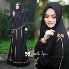 UC Dress Gamis Muslim Imelda / Gamis Muslim Syari Syar'i Fashion Maxi / Syari Simple Elegant / Baju Muslim Wanita (nettaja) SS - HITAM