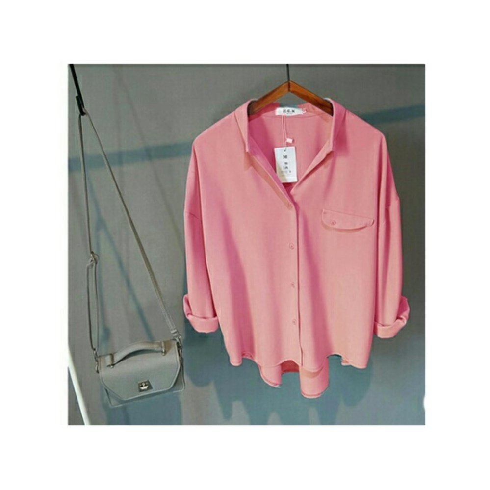 UC Blouse Wanita Atasan Polos Angela / Blouse Cewek / Blouse Kasual Wanita Gita / Blouse Santai Korean Style Batwing Polos / Sabrina Wanita NR - Navy - A0048 D3C