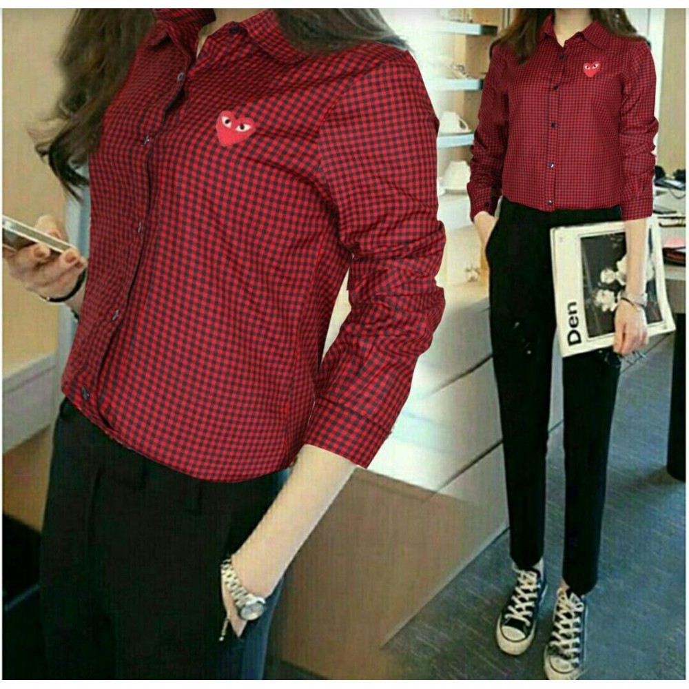 UC Kemeja Atasan Wanita Venice Lengan Panjang / Hem Cewek / Tunik / Kasual Kantor Polos NV (nesiave) - Dusty Pink