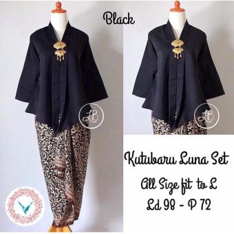 Gambar VantaOlshop Stelan Kebaya Kutubaru Luna   Black