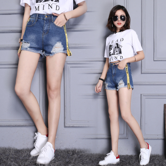 Harga Versi Korea baru sisi warna  flanging celana  jeans  