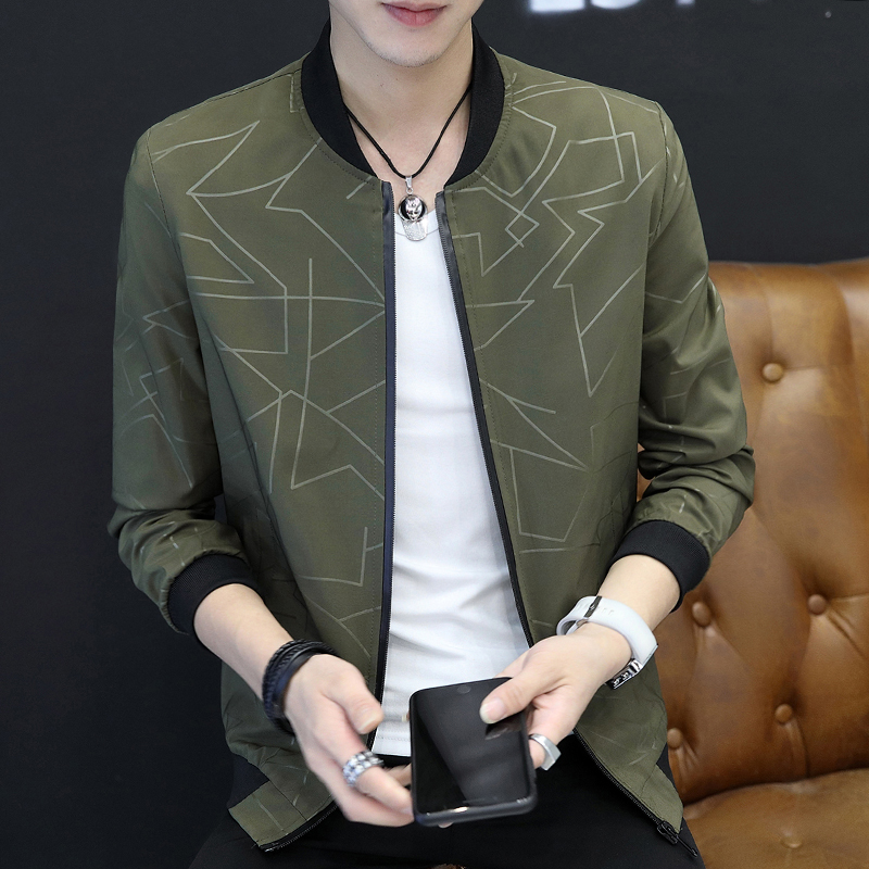 Versi Korea dari musim gugur baru Slim Pria jaket laki-laki mantel laki-laki