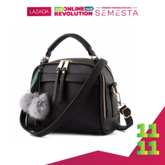 Vicria Tas Branded Wanita With Pompom High Quality PU