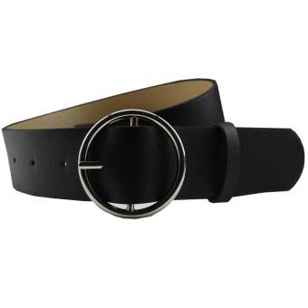 Whyus-Korean Style Women Girls Casual Alloy Round Buckle Faux Leather Waist Belt (Black) - Intl Juni 2018 - 2 Whyus-Korean Style Women Girls Casual Alloy Round Buckle Faux Leather Waist Belt (Black) - intl - 2