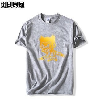 eShop Checker Wolverine Film Zhou Bian lengan pendek t-shirt (Abu-abu bronzing) Online murah