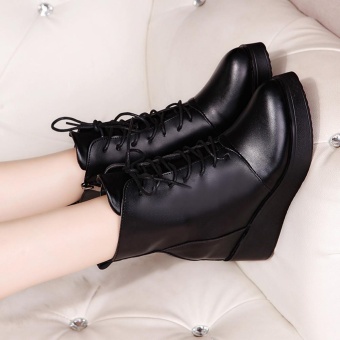 Women Sexy Platform Boots Fashion Punk Square Ankle Boots Black For Women Shoes - Intl Juni 2018 - 2 Women Sexy Platform Boots Fashion Punk Square Ankle Boots Black For Women Shoes - intl - 2