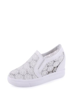 Gambar Women s Slip Ons Fashion Hollow Out Casual Breathable Shoes (White)   intl