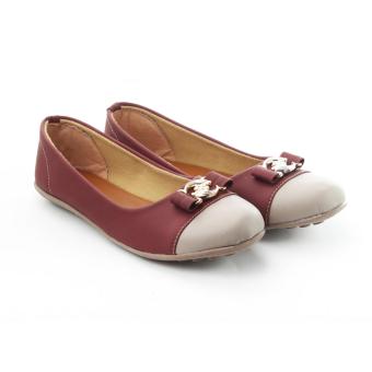 Yutaka Sepatu Flat - Merah-Krem April 2018 - 3 Yutaka Sepatu Flat - Merah-Krem - 3