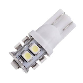 Gambar 10 x 24V T10 SMD LED Sidelight Bulbs W5W 501 White Parking License Number Plate