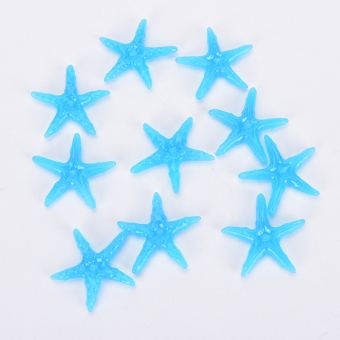 10 x bersinar in the dark kerikil batu mengkilap rumah TamanAkuarium tangki ikan dekorasi Biru