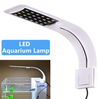Gambar 10W LED Aquarium Light Clip Plant Grow Fish Tank Lighting LampWhite Blue 220V White   intl