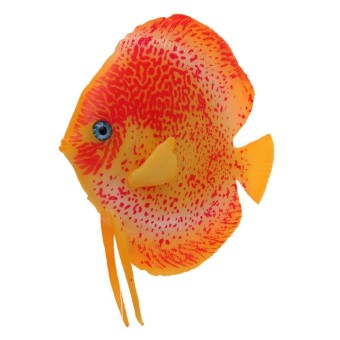Gambar 1pc Glowing Aquarium Simulation Fake Artificial Tropical Fish Aquatic Ornament(Orange)   intl
